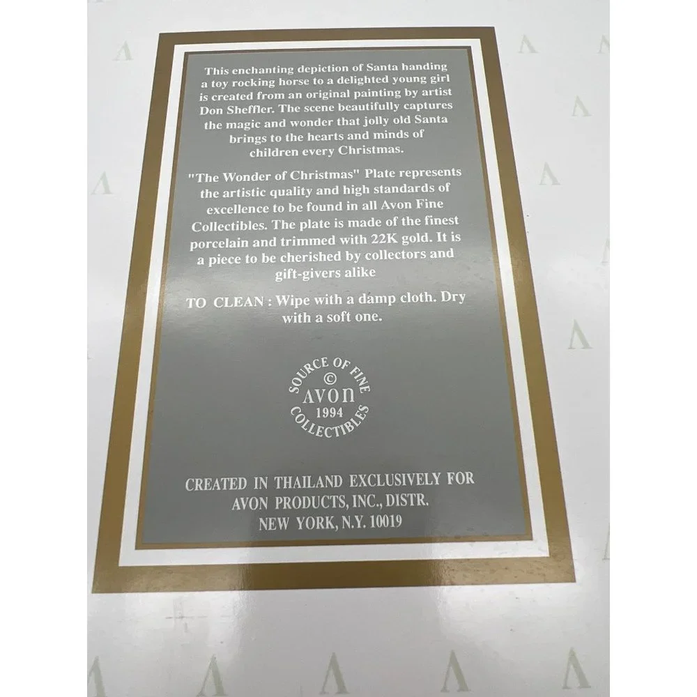 1994 Avon Christmas Plate The Wonder of Christmas Don Sheffler 8.25" - Picture 7 of 7